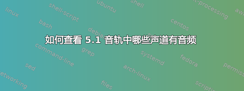 如何查看 5.1 音轨中哪些声道有音频