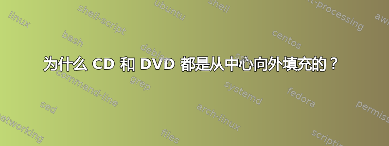 为什么 CD 和 DVD 都是从中心向外填充的？