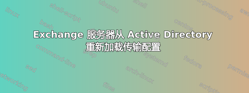 Exchange 服务器从 Active Directory 重新加载传输配置