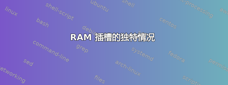 RAM 插槽的独特情况