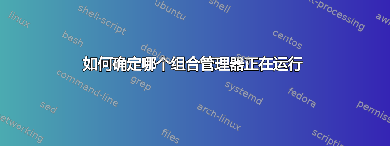 如何确定哪个组合管理器正在运行