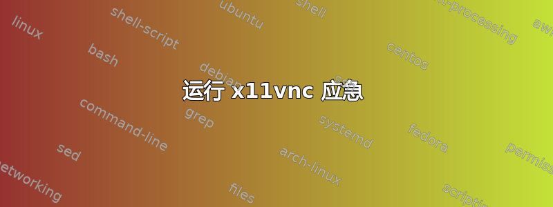 运行 x11vnc 应急