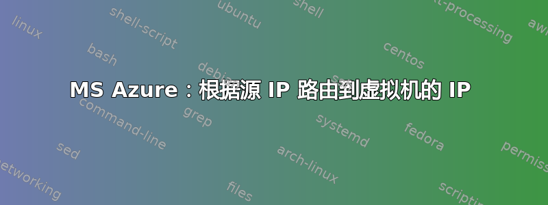 MS Azure：根据源 IP 路由到虚拟机的 IP