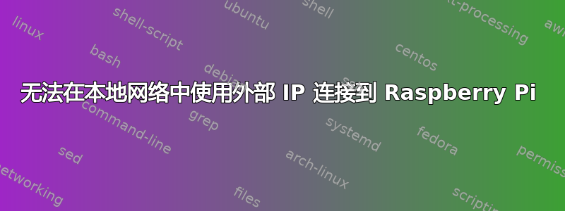 无法在本地网络中使用外部 IP 连接到 Raspberry Pi