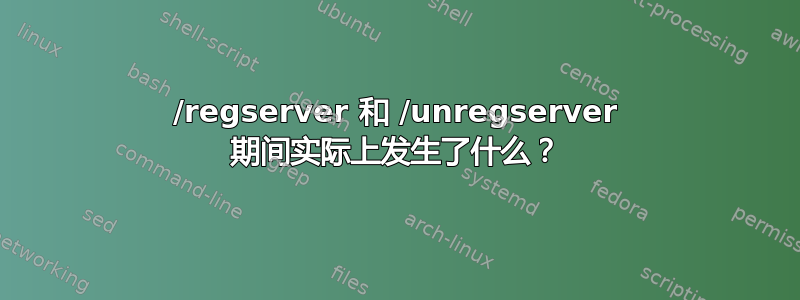 /regserver 和 /unregserver 期间实际上发生了什么？