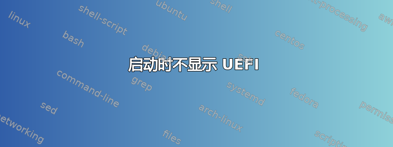 启动时不显示 UEFI