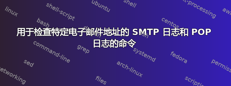 用于检查特定电子邮件地址的 SMTP 日志和 POP 日志的命令