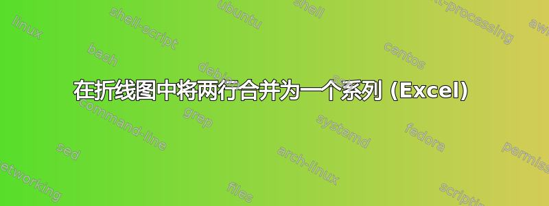 在折线图中将两行合并为一个系列 (Excel)