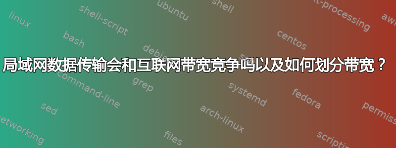 局域网数据传输会和互联网带宽竞争吗以及如何划分带宽？