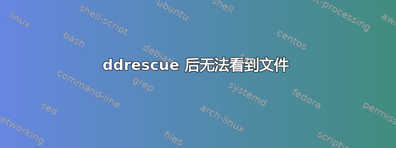 ddrescue 后无法看到文件