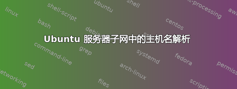 Ubuntu 服务器子网中的主机名解析