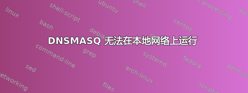 DNSMASQ 无法在本地网络上运行