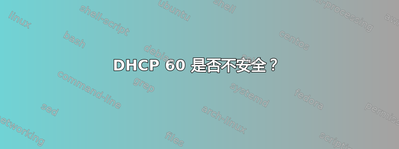 DHCP 60 是否不安全？