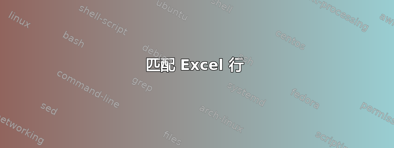 匹配 Excel 行