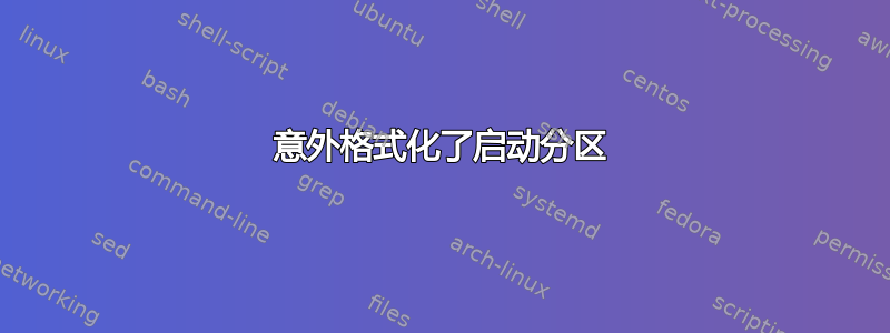 意外格式化了启动分区