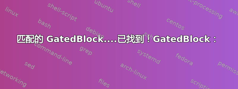 匹配的 GatedBlock....已找到！GatedBlock：