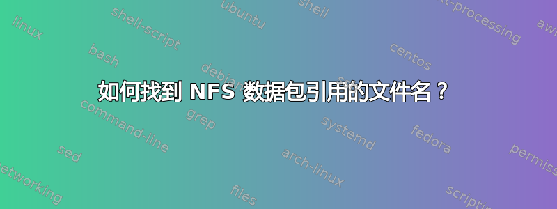 如何找到 NFS 数据包引用的文件名？