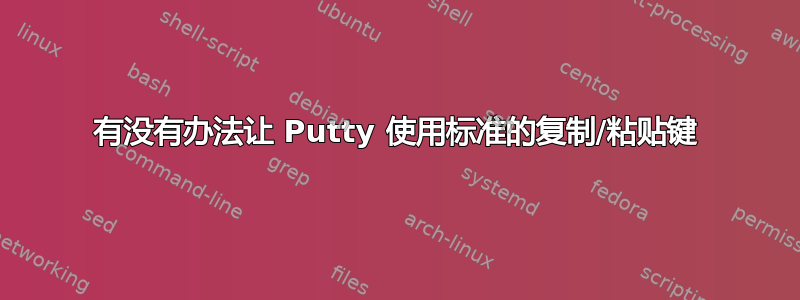 有没有办法让 Putty 使用标准的复制/粘贴键