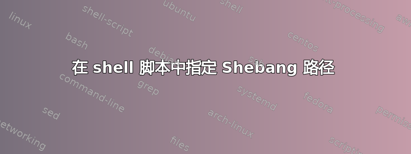 在 shell 脚本中指定 Shebang 路径