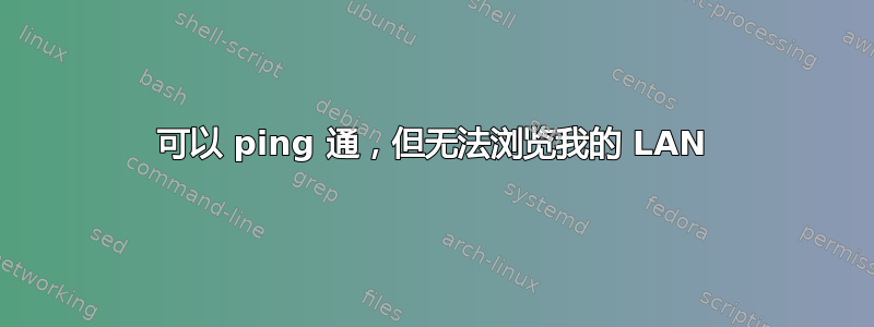 可以 ping 通，但无法浏览我的 LAN