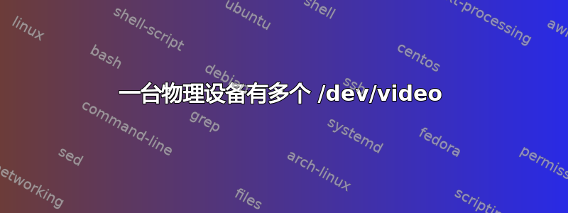 一台物理设备有多个 /dev/video