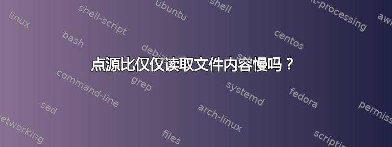 点源比仅仅读取文件内容慢吗？