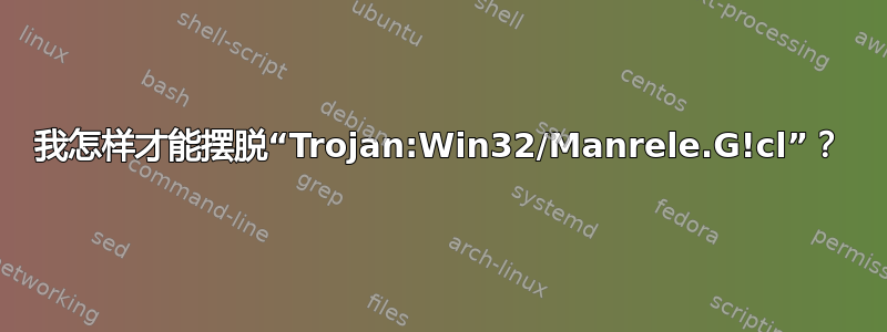 我怎样才能摆脱“Trojan:Win32/Manrele.G!cl”？