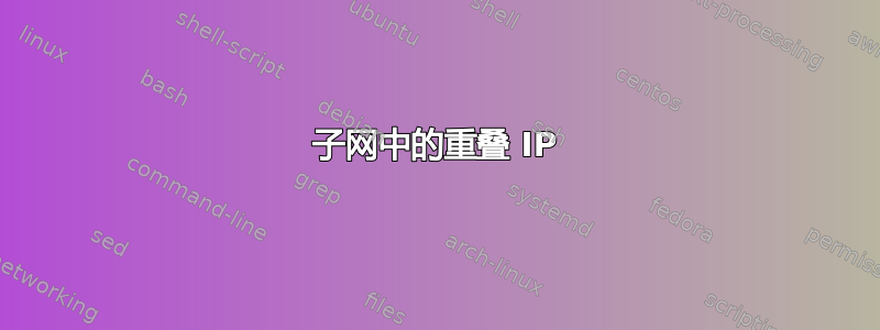 子网中的重叠 IP