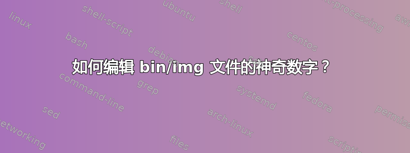 如何编辑 bin/img 文件的神奇数字？