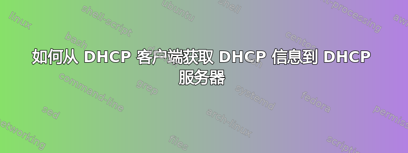 如何从 DHCP 客户端获取 DHCP 信息到 DHCP 服务器