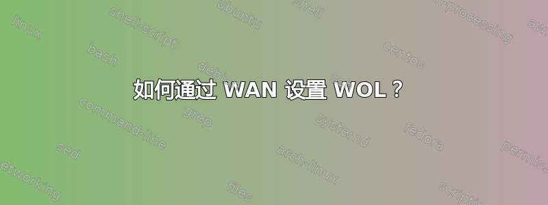 如何通过 WAN 设置 WOL？