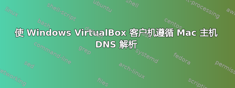 使 Windows VirtualBox 客户机遵循 Mac 主机 DNS 解析