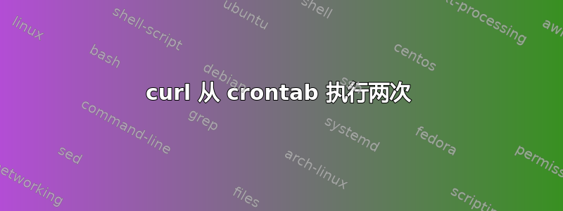 curl 从 crontab 执行两次