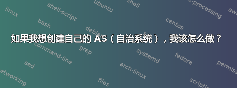 如果我想创建自己的 AS（自治系统），我该怎么做？