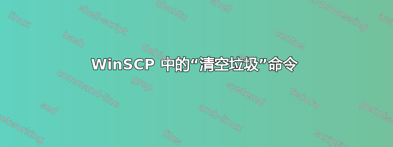 WinSCP 中的“清空垃圾”命令