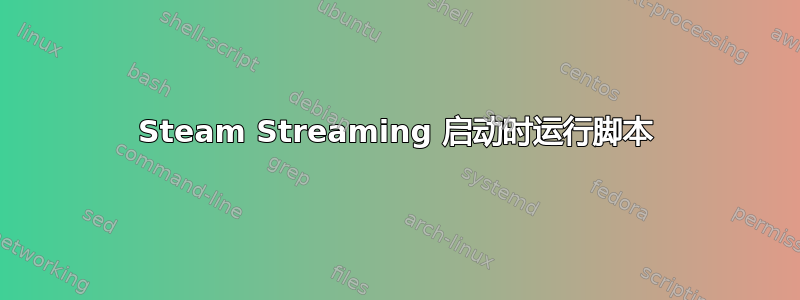 Steam Streaming 启动时运行脚本