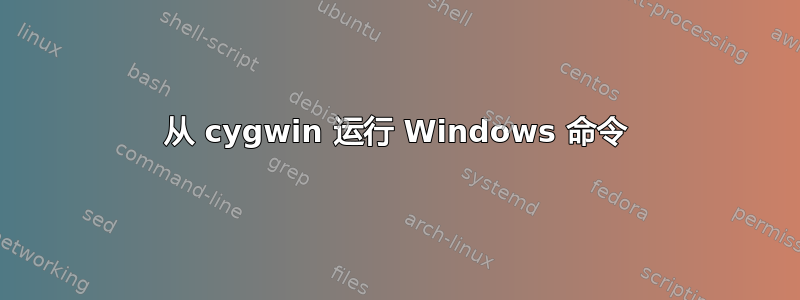 从 cygwin 运行 Windows 命令