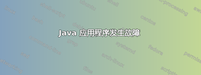 Java 应用程序发生故障