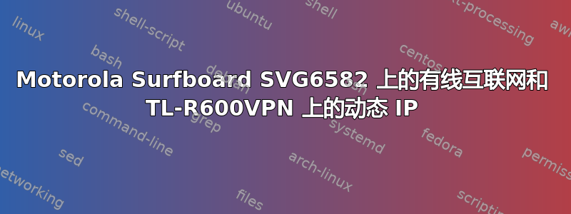 Motorola Surfboard SVG6582 上的有线互联网和 TL-R600VPN 上的动态 IP