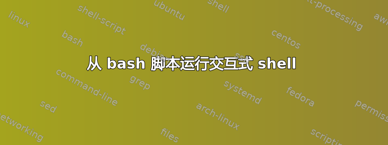 从 bash 脚本运行交互式 shell