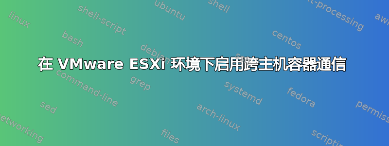 在 VMware ESXi 环境下启用跨主机容器通信