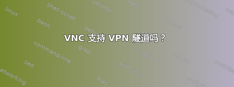 VNC 支持 VPN 隧道吗？