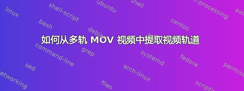 如何从多轨 MOV 视频中提取视频轨道