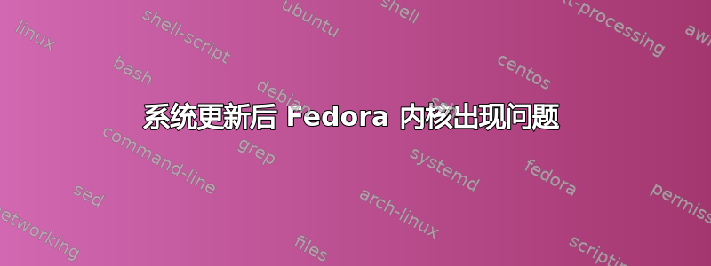 系统更新后 Fedora 内核出现问题