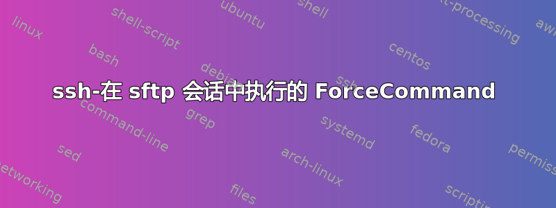 ssh-在 sftp 会话中执行的 ForceCommand