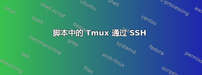 脚本中的 Tmux 通过 SSH