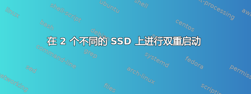 在 2 个不同的 SSD 上进行双重启动