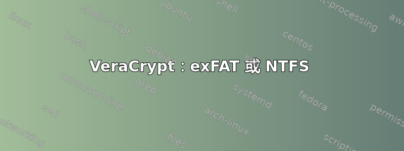 VeraCrypt：exFAT 或 NTFS