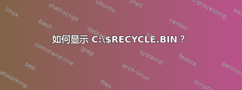 如何显示 C:\$RECYCLE.BIN？