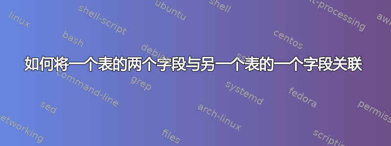 如何将一个表的两个字段与另一个表的一个字段关联